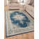 Tapis bleu / naturel Ahmarria