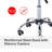Arowyn Backed Adjustable Height Lab Stool with Wheels