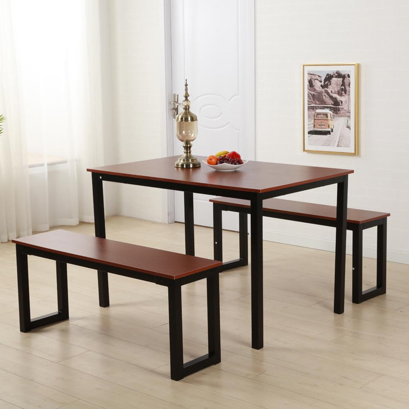 Ensemble repas 3 pièces Trindle, Brun