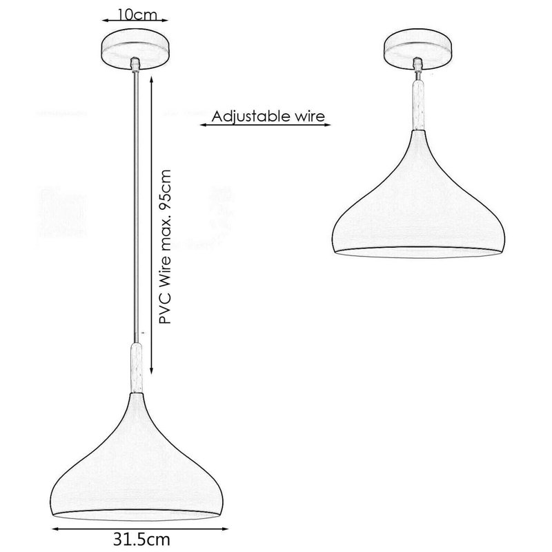 Caballero 1 - Light Single Pendant, White