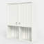 Armoire de salle de bain murale avec portes et tablette réglable avec rangement pour pharmacie, salon, bureau à domicile-1446380907