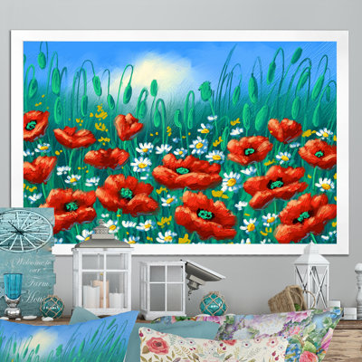 Paysage coquelicots - sur