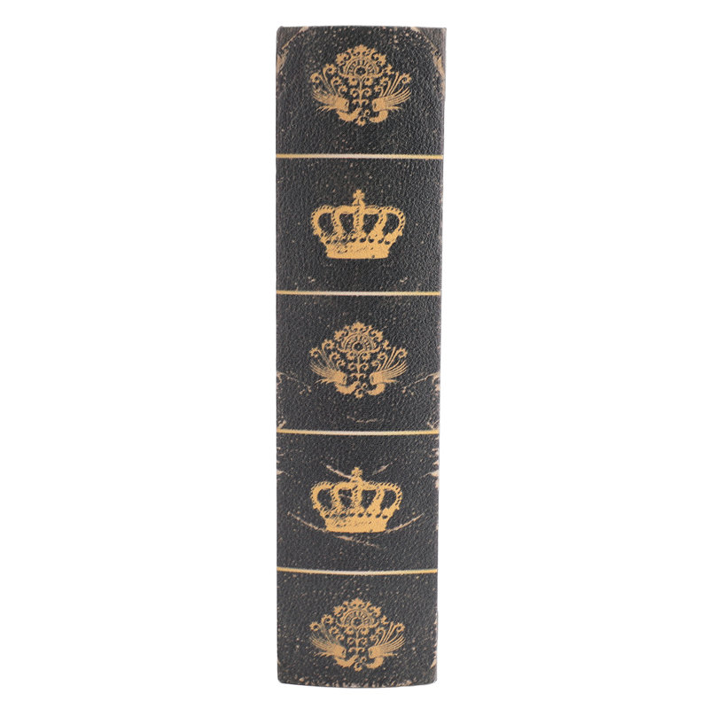Boîte de rangement en forme de livre en bois de grande capacité de style européen