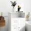 Armoire blanche pour la salle de bain - 3 tiroirs et 1 porte avec une construction qui améliore l'organisation