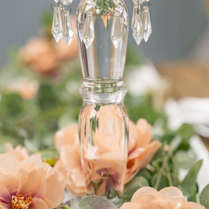 31'' H Crystal Floor Candelabra