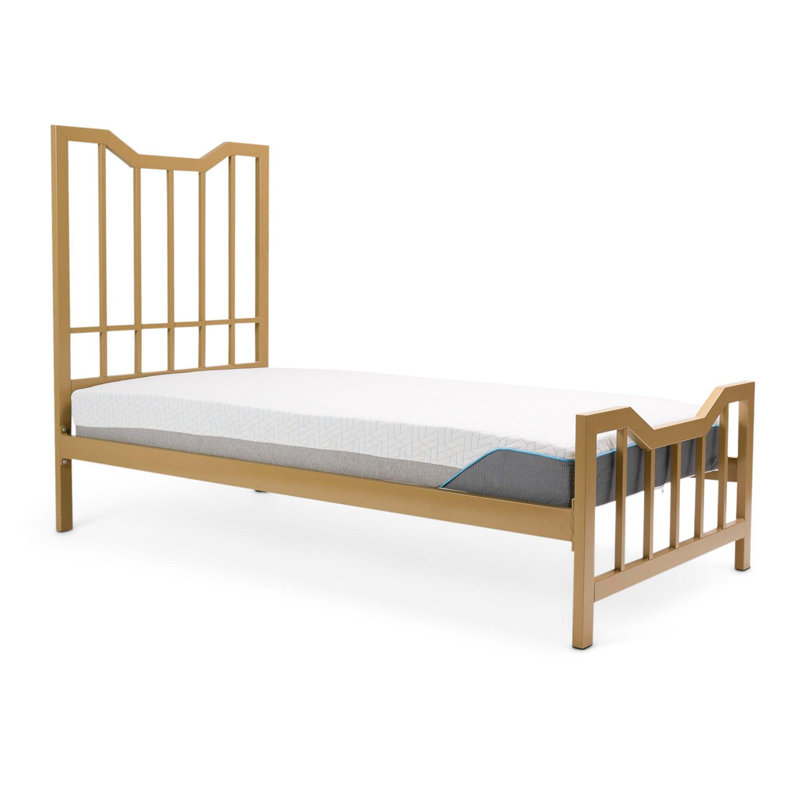 Agna Metal Bed, Single (3'), Gold