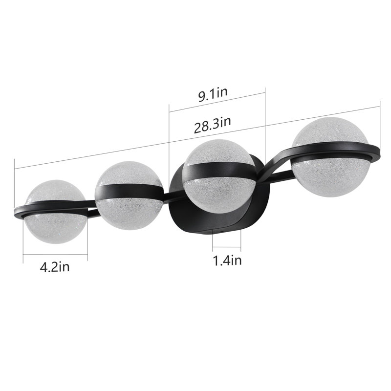 Jocqui 4 - Light Dimmable LED Vanity Light
