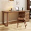Bureau rectangulaire en bois massif à 3 tiroirs Chestnut-109264364-109264366