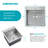 18 Inch Scratch-Resistant Drop In Single Bowl 16 Gauge Stainless Steel Handmade Small （Kitchen Sink/Bar Perp Sinks） With Drain