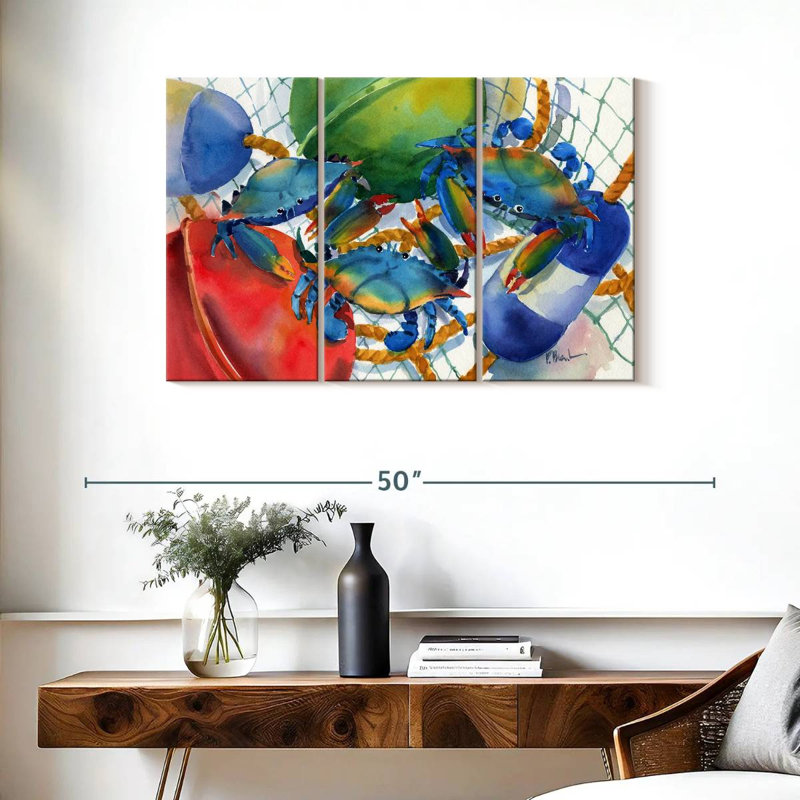 Brampt Crabs And Floats, 24" H x 38" W
