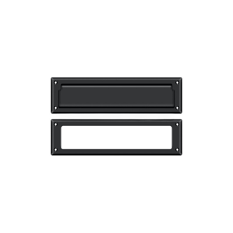 Brass Mail Slot, 3.625" H x 13.125" W x 0.5625" D, Painted Black