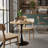 Tulip Round Dining Table, Mid-Century Modern Kitchen Table with Waterproof High Gloss MDF Tabletop & Stable Steel Pedestal Base, Multi-Functional Small Space Coffee End Table for Apartment, Studio, Living Room & Breakfast Nook-73443994-71888693-73443995