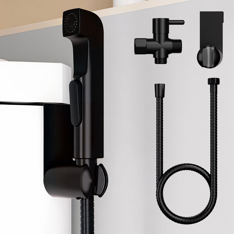 Single Mode Bidet Sprayer With 59" Hose, Matte Black