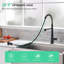 Robinet pour évier de cuisine, robinet de cuisine noir avec douchette rétractable, robinet d'évier de cuisine rétractable à ressort commercial moderne