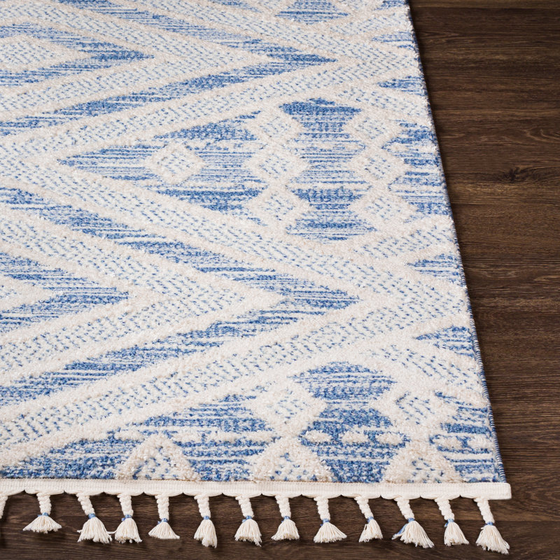 Elwell Moroccan Indoor Rug, Rectangle 6'7" x 9'