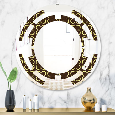 Miroir mural moderne sans cadre à motif floral ii