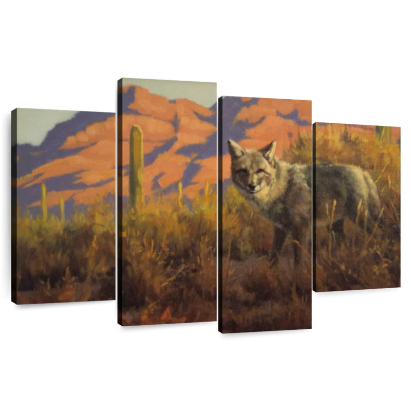 Coyote du désert sauvage Brampt, H 32 po x l 52 po
