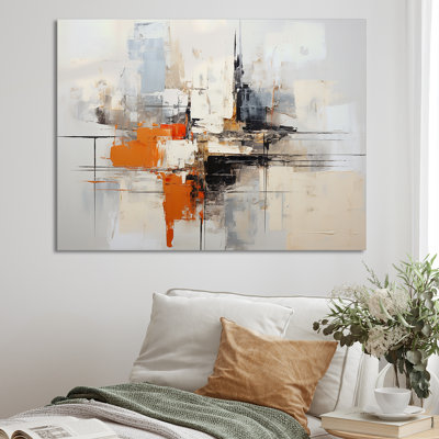 Rêves scandinaves modernes beige et jaune V - art mural moderne scandinave