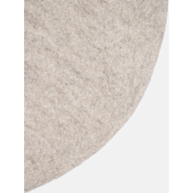 Round Solid Colour Wool Hand Woven Area Rug, Round 250cm