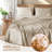 Natural Linen Cotton Bed Sheets Set，Deep Pocket- 4 Pcs-93647380-93647382