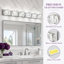 Applique murale moderne à 6 lumières DEL intégrées en cristal de 41 po pour salle de bain-240483828-24107392