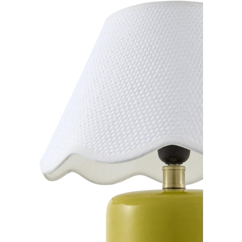 Wrightstown Table Lamp, Grass Green, White