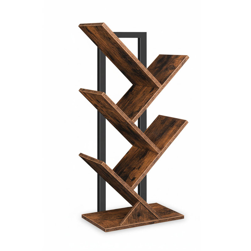 71cm H x 34cm W Bookcase, Rustic Brown