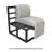 Praia Modern Upholstered Armless Lounge Chair with Sunbrella Fabric-908446077