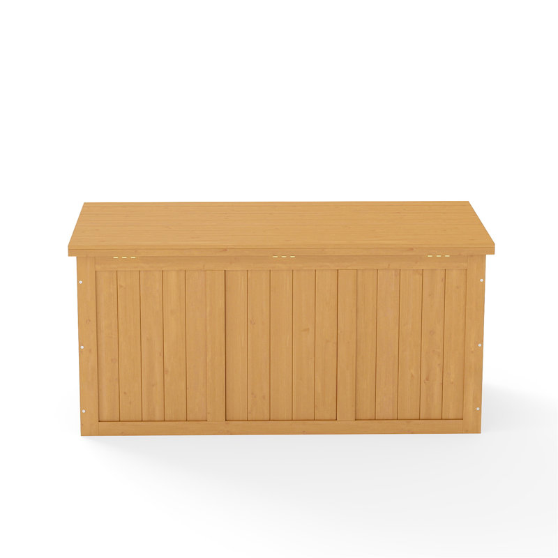 Boîte de rangement en bois massif 67 gallons, Marron clair, H 22 po x l 45 po x P 22 po