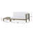 OANA RIGHT CORNER BENCH AND COFFEE TABLE, WHITE