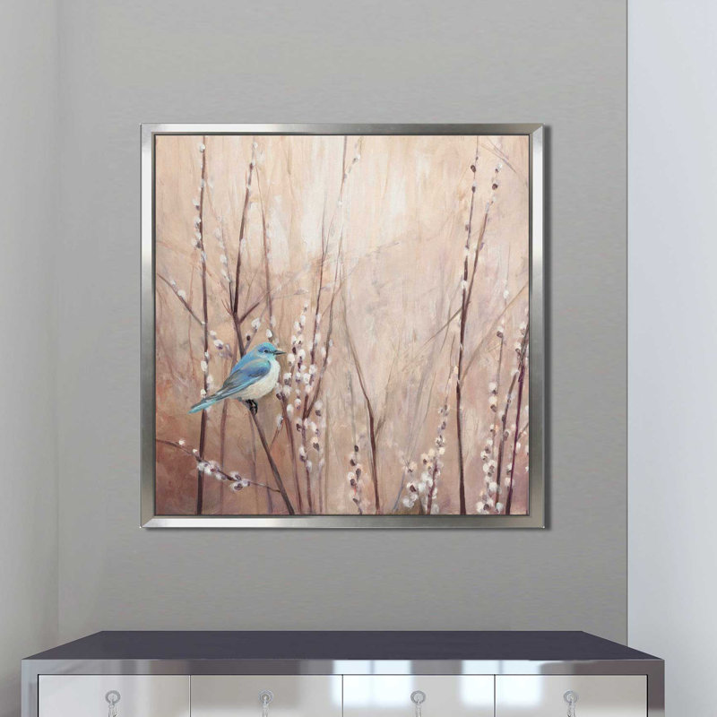 «Pretty Birds I», reproduction de peinture acrylique sur toile, H 18 po x l 18 po x P 1 po, Toile tendue