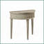 Table basse peu encombrante avec rangement, fini grège récupéré pour le salon