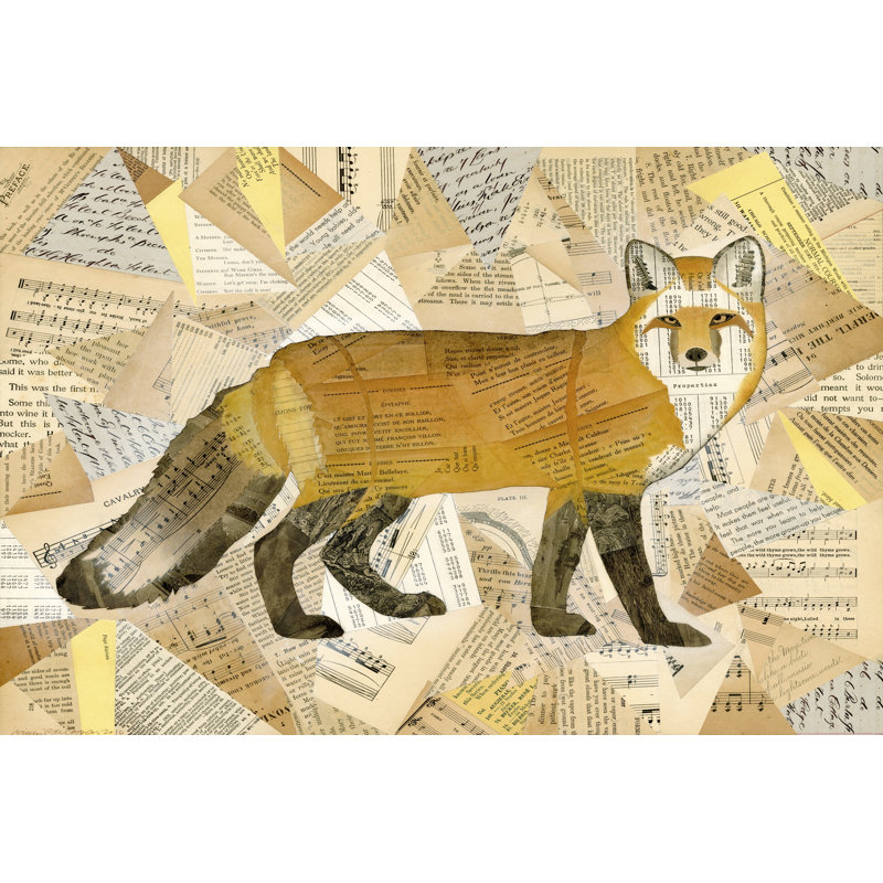 Red Fox Collage I by Nikki Galapon - Wrapped Canvas Print, 81cm H x 122cm W