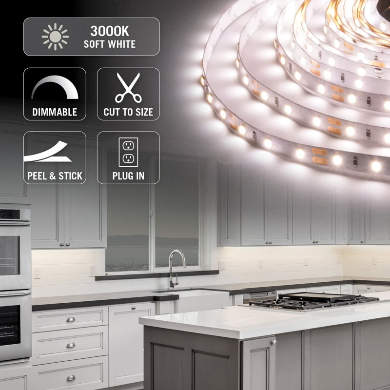 Ensemble de bande DEL RibbonFlex Home 12 V 3000K blanc doux