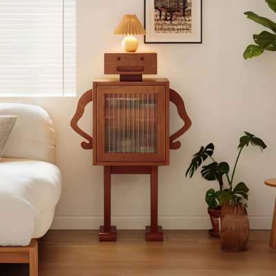 Jaecee Robot End Table with 360° Rotation