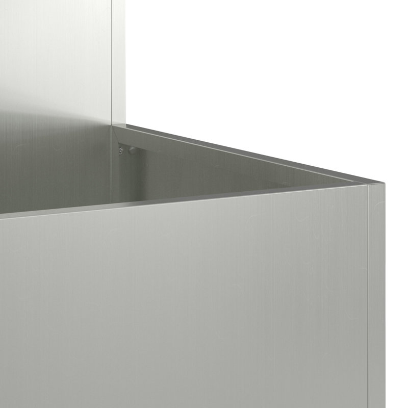 Planter Box, 48cm H x 100cm W x 100cm D, Grey