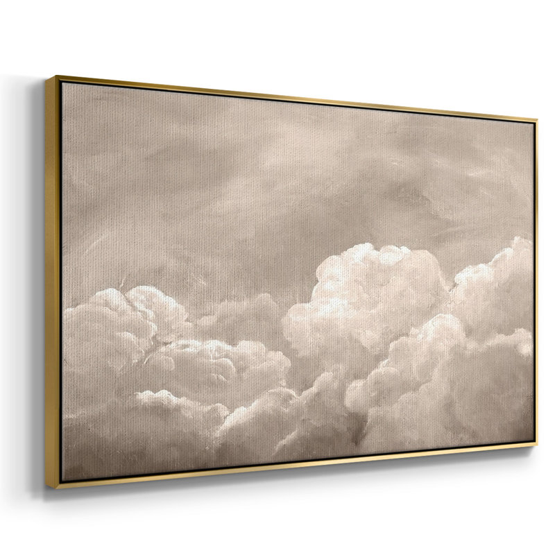 «Painted Clouds I», reproduction d'art sur toile, H 17 po x l 25 po x P 2 po, Or