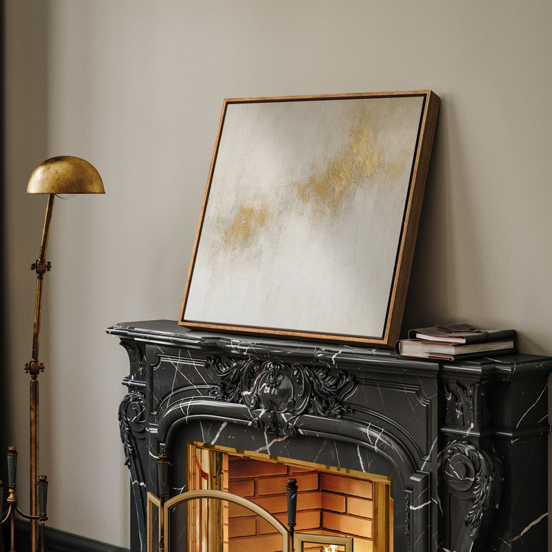 Art mural encadré abstrait rétro antique classique pour chambre à coucher, H 16 po x l 16 po, Naturel