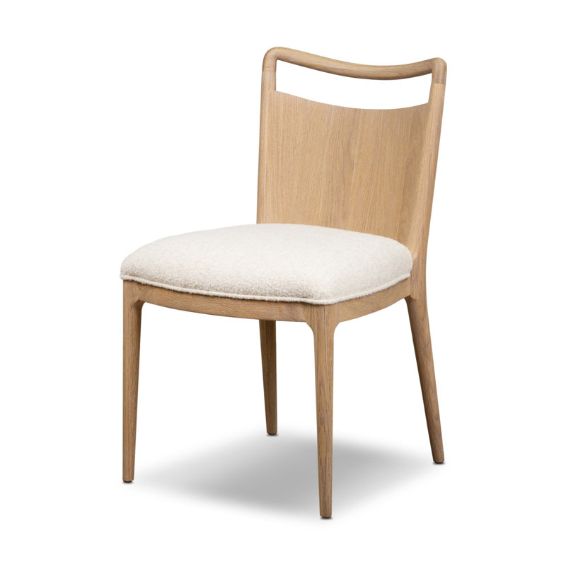 Chaise de salle à manger Bibiana Jessen, Polyester Blend; Linen, Avoine d'affrètement