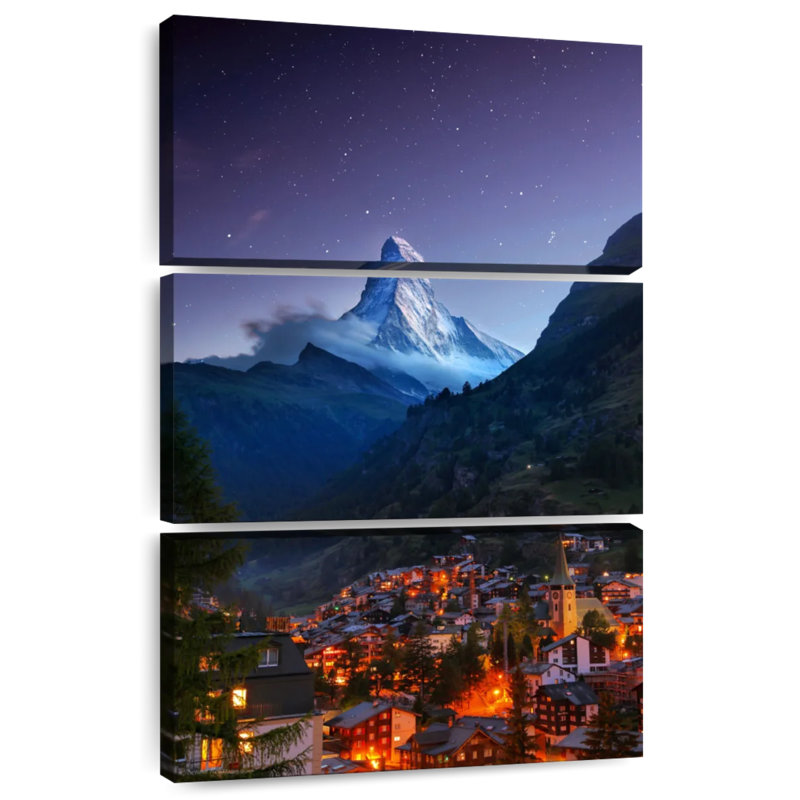 Hannes Zermatt la nuit, H 32 po x l 20 po