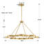Lustre en roue de chariot à 8 lumières à intensité variable Pranvi