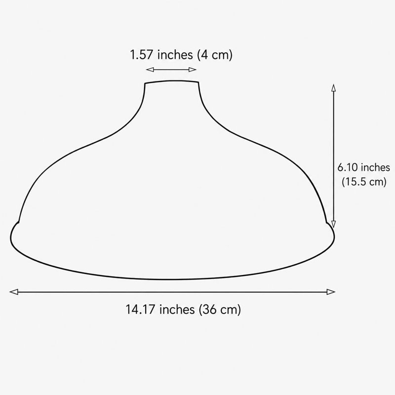 Abat-jour plafonnier en métal 2Pack 36cm - Grand luminaire suspendu moderne, abat-jour de remplacement pour cuisine, chambre à coucher, salon