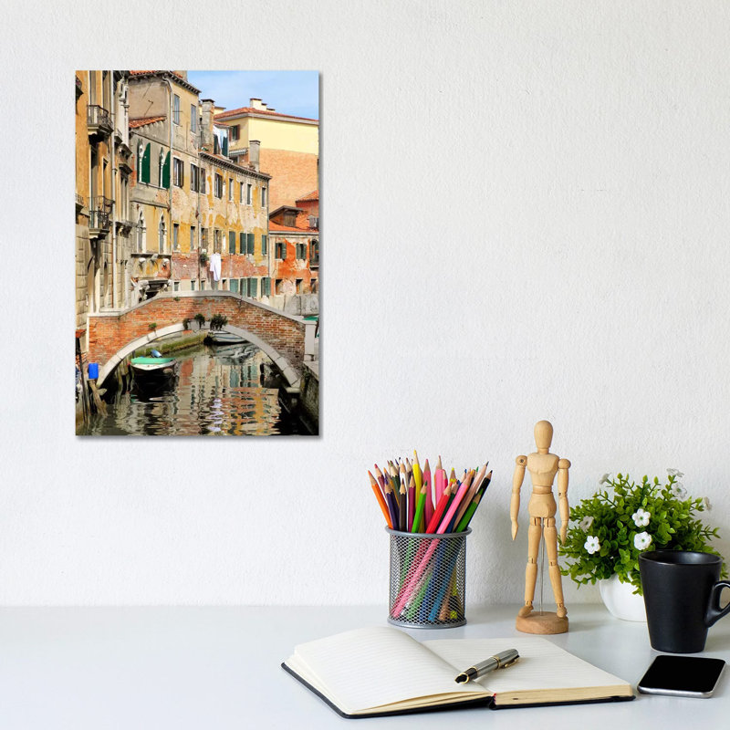 Venice View II by Golie Miamee - Wrapped Canvas Panoramic Print, 20.32 cm H x 30.48 cm W