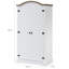 Cirillo White 2 Door Arched Wardrobe Waxed Mexican Styling Solid Pine Top