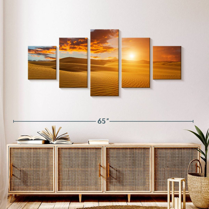 Sahara Desert Sundown, 24" H x 55" W