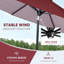 Parasol de plage de 8 po avec manivelle Yasiris