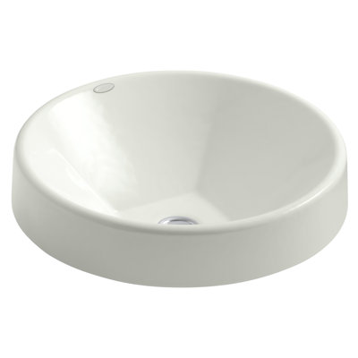 Lavabo de salle de bain vasque circulaire en métal style pataugeoire Inscribe