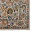 Tapis oriental rectangulaire en polyester tissé à la machine brun-2034839907