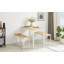 Ensemble de table de salle à manger, table de bar avec 2 bancs de salle à manger, comptoir de table de cuisine avec chaises, table de déjeuner industrielle pour la cuisine, salon, salle de réception, L 43,3 po x l 23,6 po x H 29,9 po