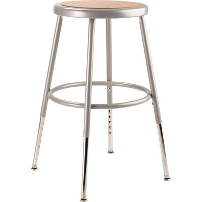 6200 Series Height Adjustable Heavy Duty Steel Stool with Footring